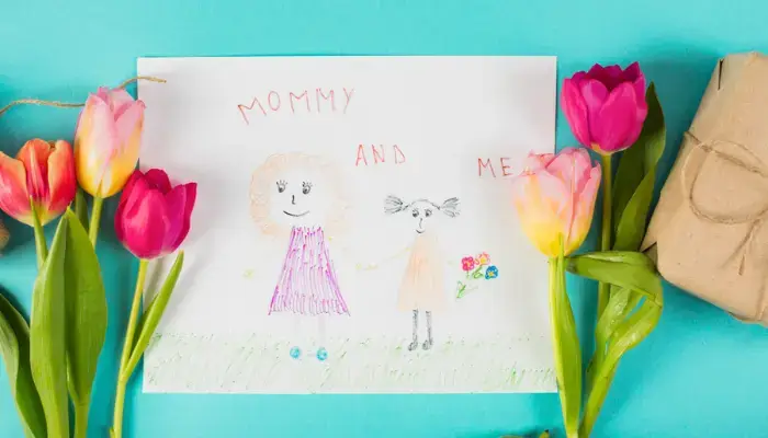 Funny Mother’s Day card with flowers